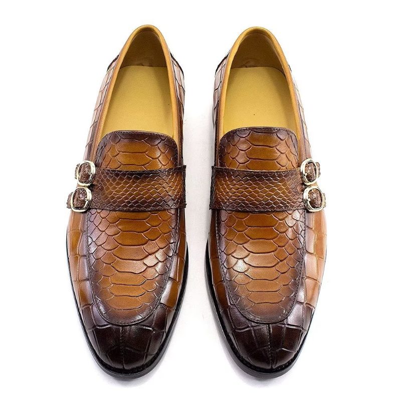 Formelle Sko Herre Ægte Læder Elegante Crocformal Classic Brogues - Brun