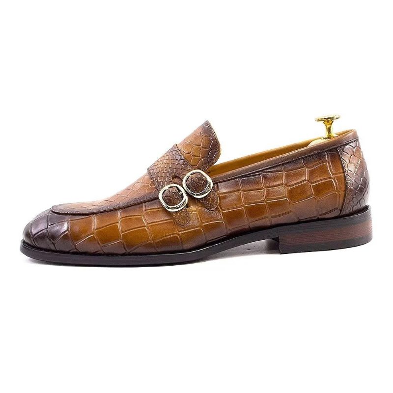 Formelle Sko Herre Ægte Læder Elegante Crocformal Classic Brogues - Brun