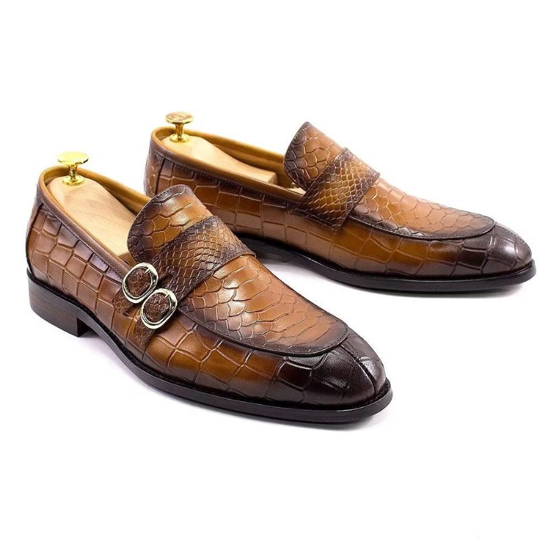 Formelle Sko Herre Ægte Læder Elegante Crocformal Classic Brogues - Brun