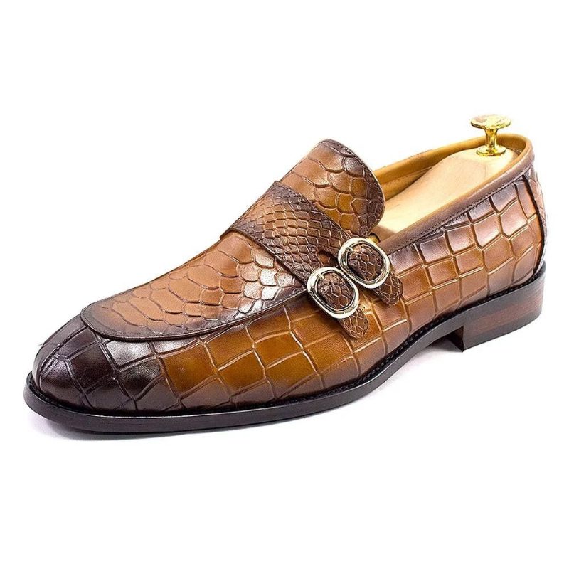 Formelle Sko Herre Ægte Læder Elegante Crocformal Classic Brogues - Brun