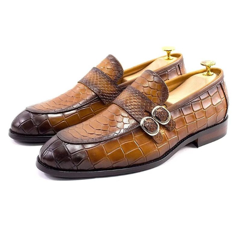 Formelle Sko Herre Ægte Læder Elegante Crocformal Classic Brogues - Brun