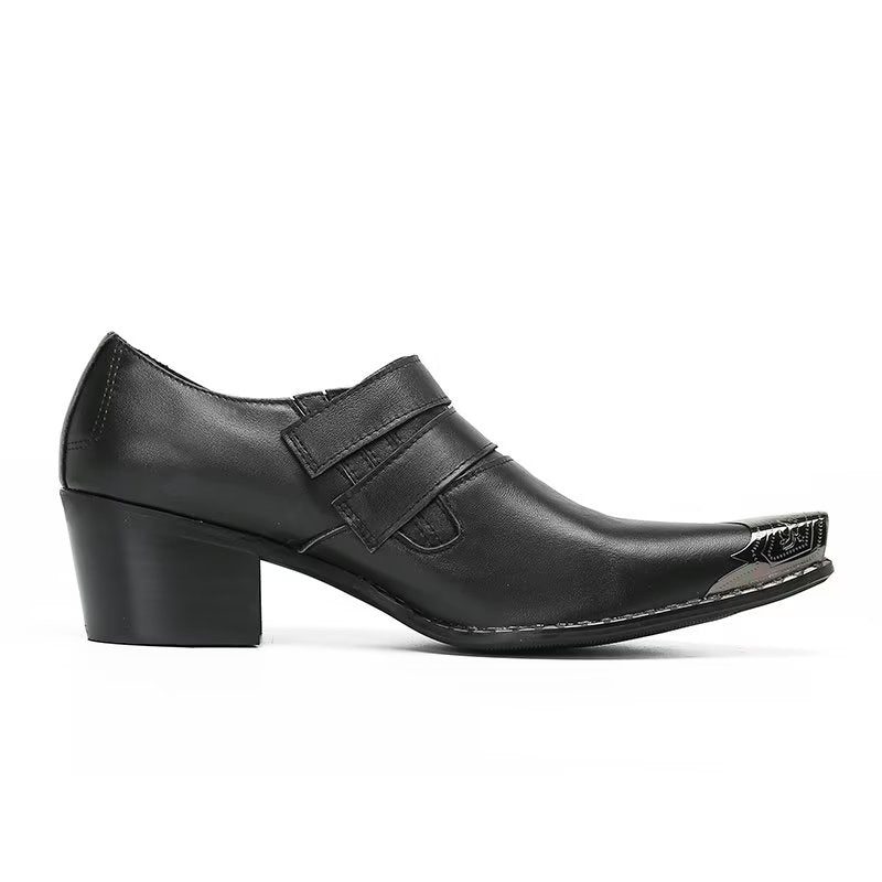 Formelle Sko Herre Ægte Læder Slip-on Dress - Sort 2