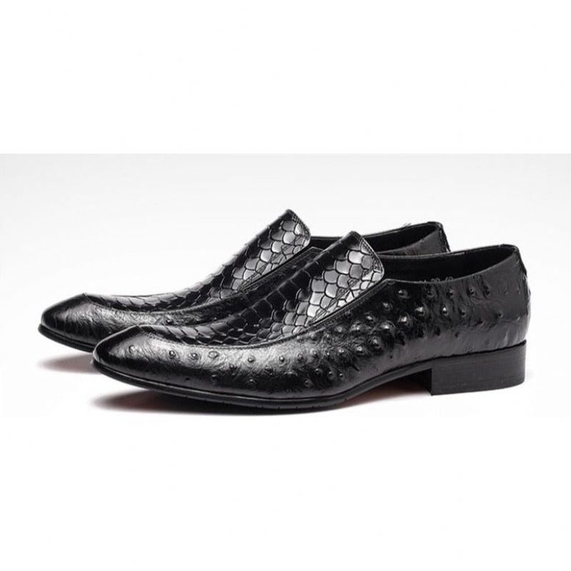 Formelle Sko Herre Croc Texture Læder Slip-on Oxford Brogues