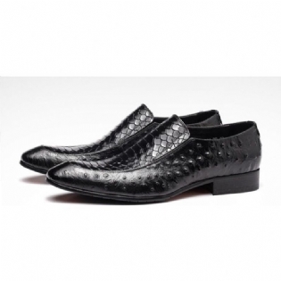 Formelle Sko Herre Croc Texture Læder Slip-on Oxford Brogues