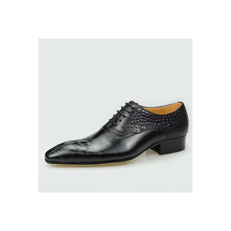 Formelle Sko Herre Deluxe Læder Overdådige Brogue Nuptial Oxford - Sort