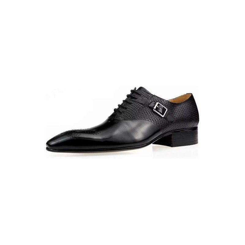 Formelle Sko Herre Elegant Groom Brogue Læder Snøresko - Sort