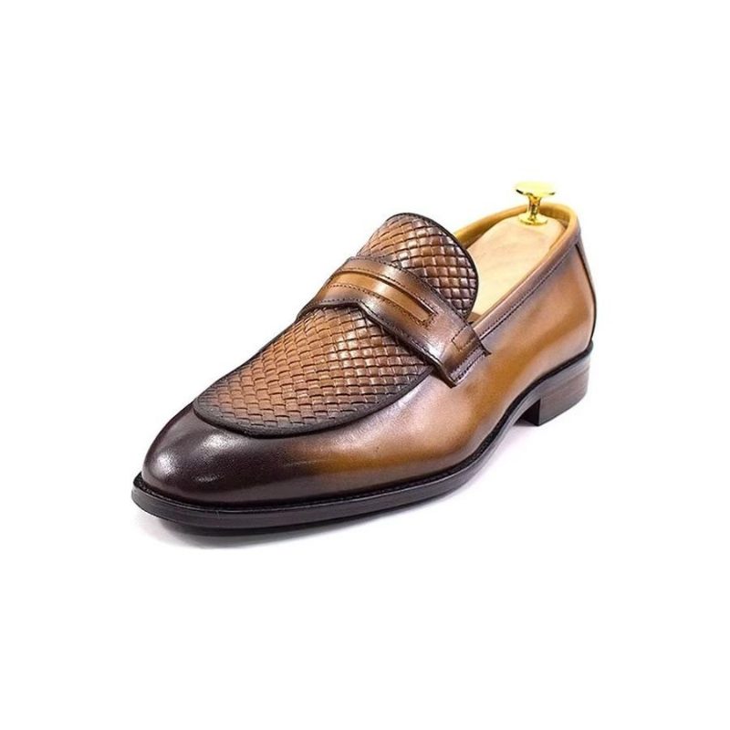 Formelle Sko Herre Elegant Klassisk Læder Brogue Slip-ons