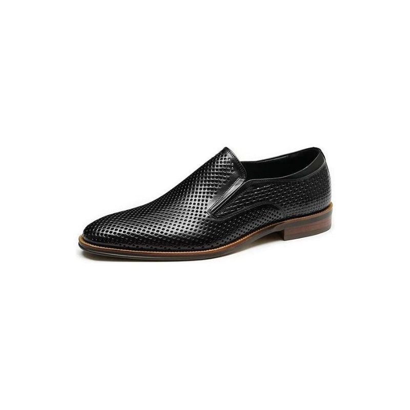 Formelle Sko Herre Elegant Læder Brogue Style Bryllup Slip-ons