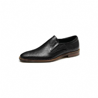 Formelle Sko Herre Elegant Læder Brogue Style Bryllup Slip-ons