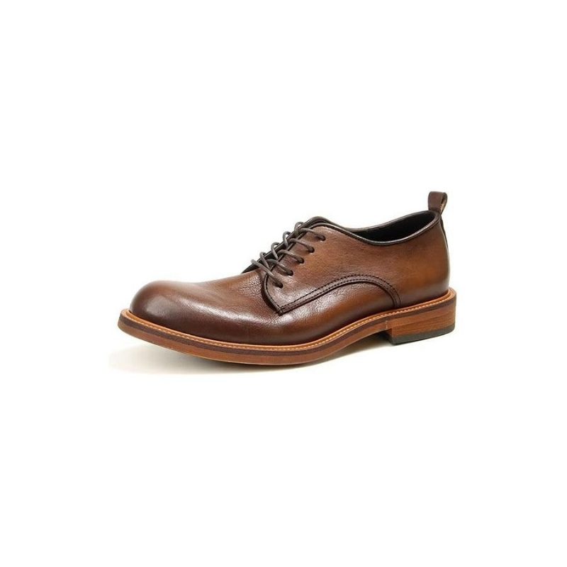 Formelle Sko Herre Elegant Retro Brogue Læderkjole Oxford - Brun