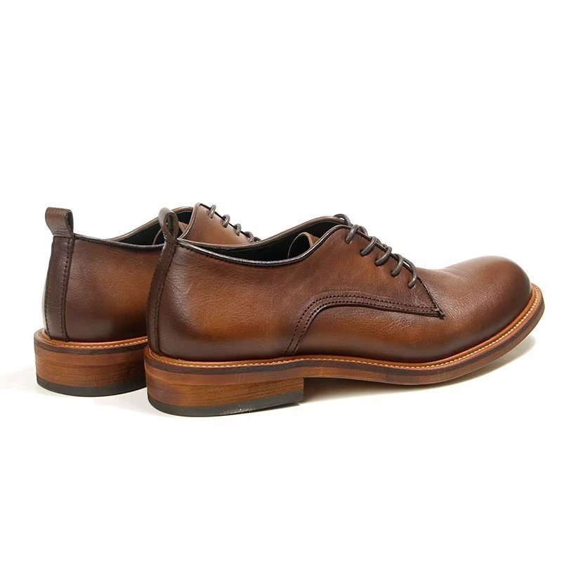 Formelle Sko Herre Elegant Retro Brogue Læderkjole Oxford - Brun