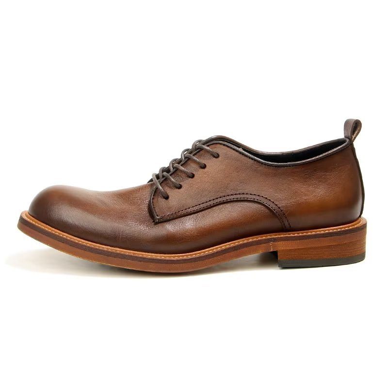 Formelle Sko Herre Elegant Retro Brogue Læderkjole Oxford - Brun