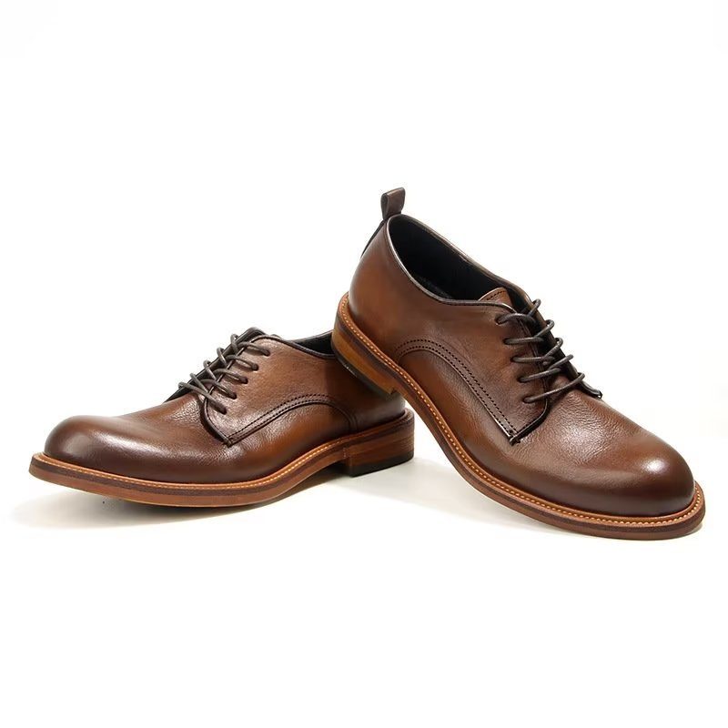 Formelle Sko Herre Elegant Retro Brogue Læderkjole Oxford - Brun