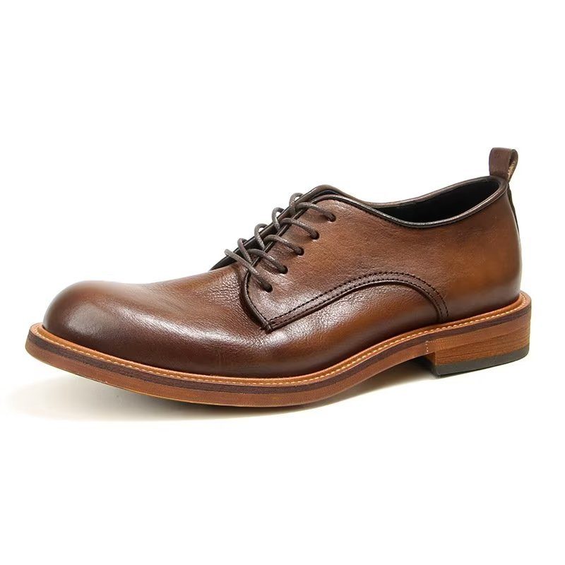 Formelle Sko Herre Elegant Retro Brogue Læderkjole Oxford - Brun