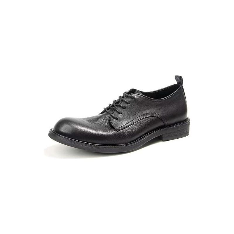 Formelle Sko Herre Elegant Retro Brogue Læderkjole Oxford - Sort