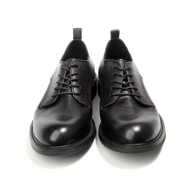 Formelle Sko Herre Elegant Retro Brogue Læderkjole Oxford - Sort