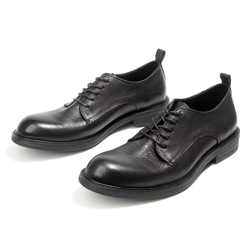 Formelle Sko Herre Elegant Retro Brogue Læderkjole Oxford - Sort