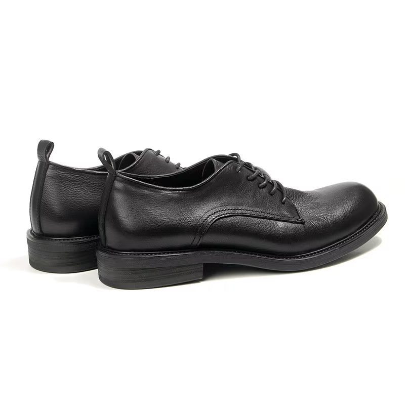 Formelle Sko Herre Elegant Retro Brogue Læderkjole Oxford - Sort