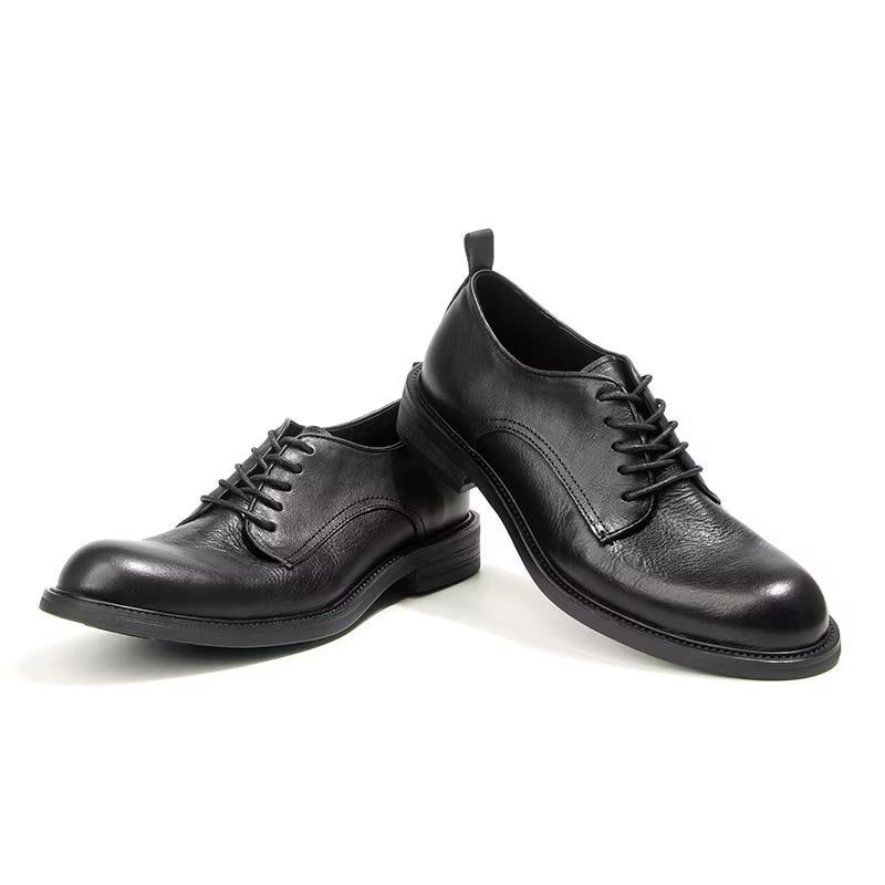 Formelle Sko Herre Elegant Retro Brogue Læderkjole Oxford - Sort