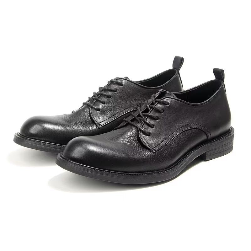 Formelle Sko Herre Elegant Retro Brogue Læderkjole Oxford - Sort