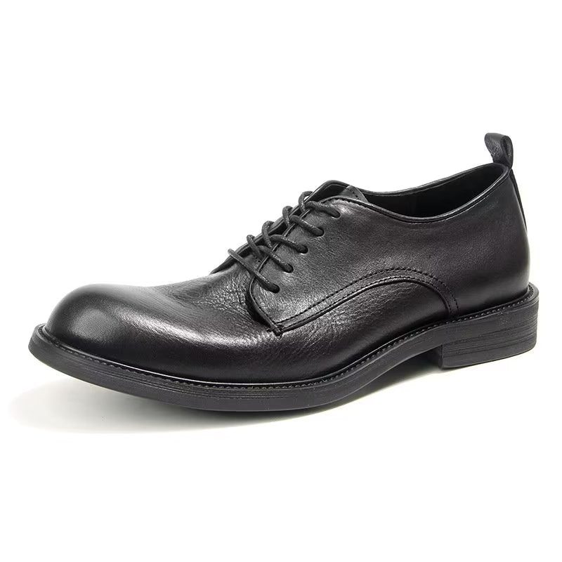 Formelle Sko Herre Elegant Retro Brogue Læderkjole Oxford - Sort