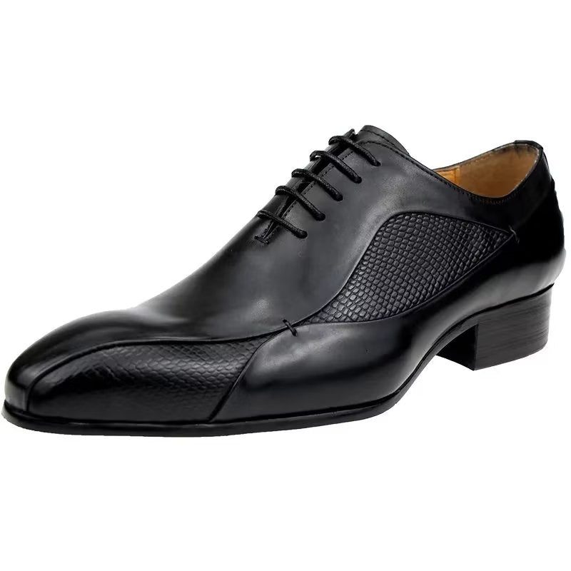 Formelle Sko Herre Elegante Brogue Nuptial Oxford Lædersko - Sort