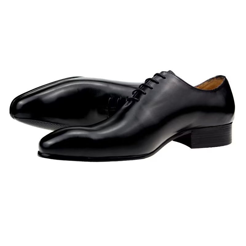 Formelle Sko Herre Elegante Brogue Nuptial Oxford Lædersko - Sort