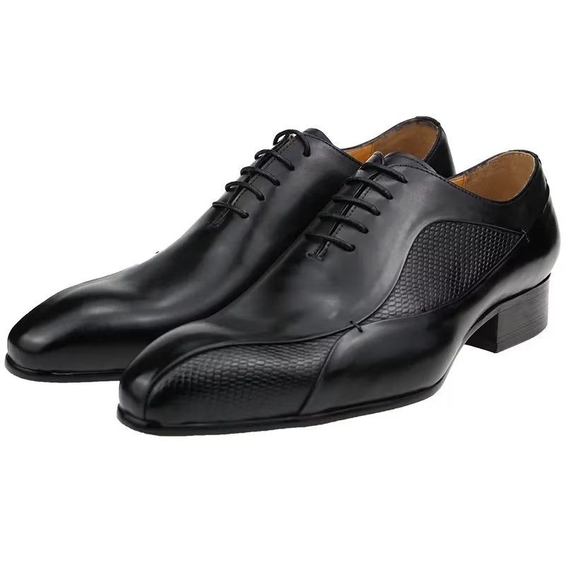 Formelle Sko Herre Elegante Brogue Nuptial Oxford Lædersko - Sort