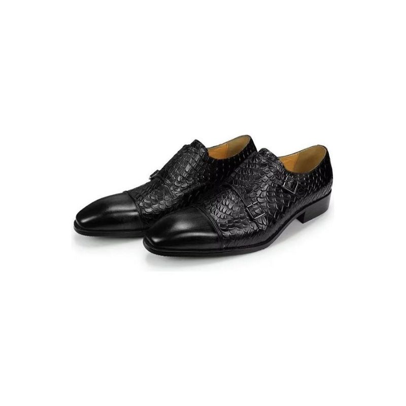 Formelle Sko Herre Elegante Brugerdefinerede Læder Brogue Bryllup - Sort