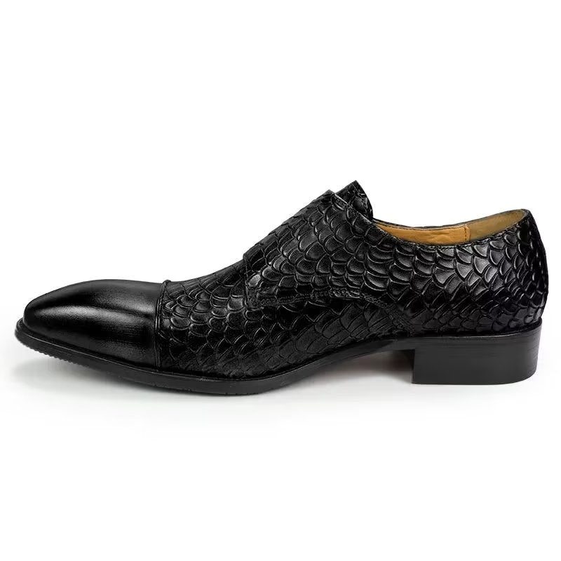 Formelle Sko Herre Elegante Brugerdefinerede Læder Brogue Bryllup - Sort