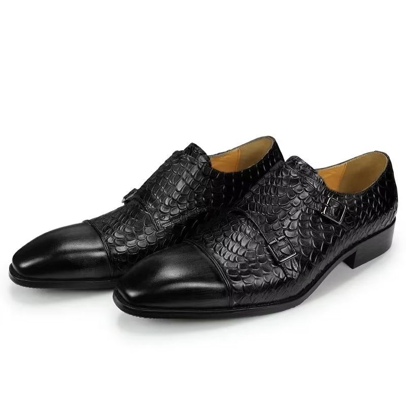 Formelle Sko Herre Elegante Brugerdefinerede Læder Brogue Bryllup - Sort