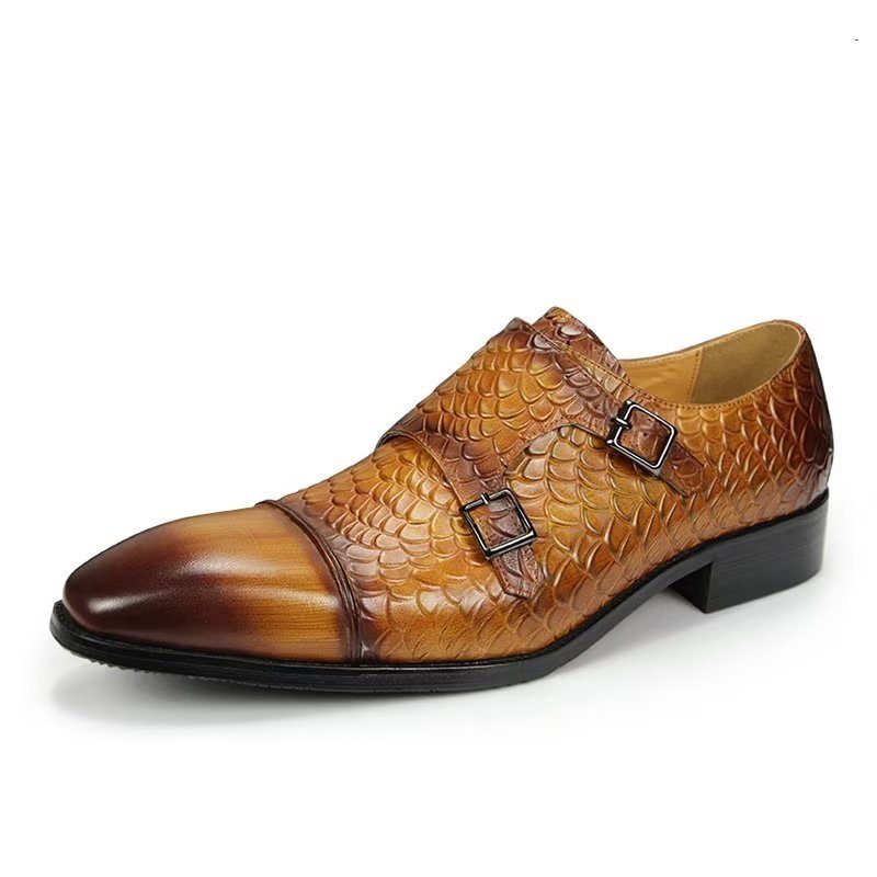 Formelle Sko Herre Elegante Brugerdefinerede Læder Brogue Bryllup - Brun