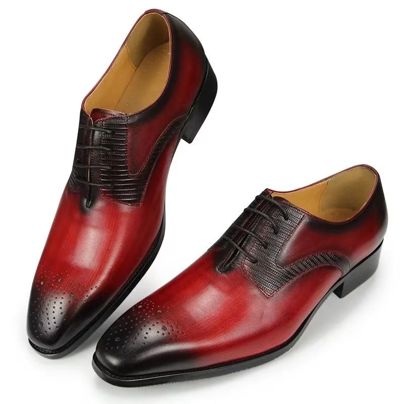 Formelle Sko Herre Elegante Bryllup Brogues - Rød