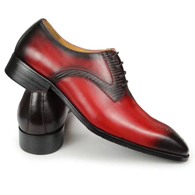 Formelle Sko Herre Elegante Bryllup Brogues - Rød