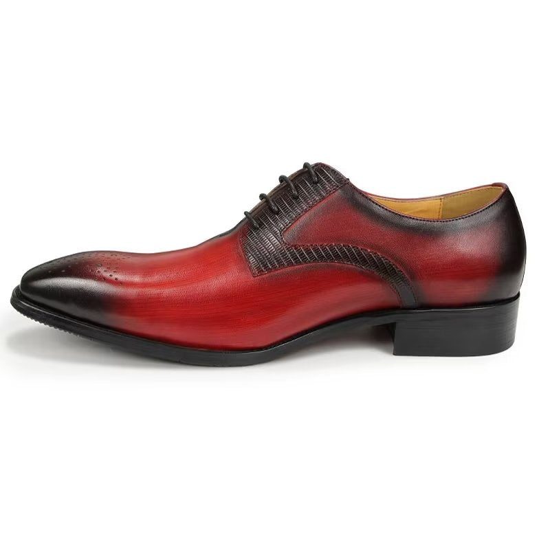 Formelle Sko Herre Elegante Bryllup Brogues - Rød