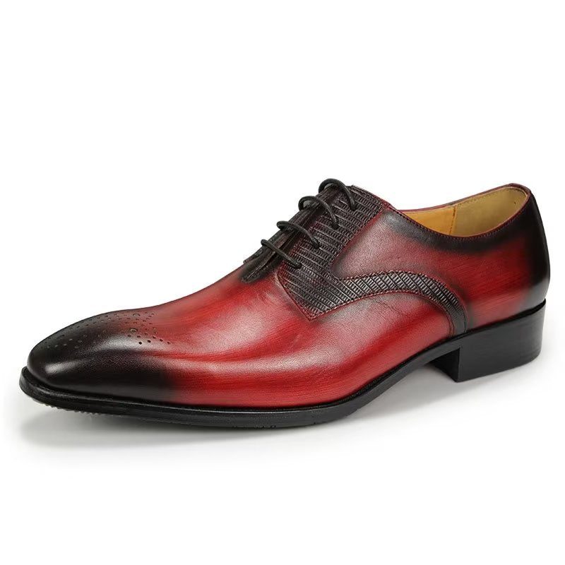 Formelle Sko Herre Elegante Bryllup Brogues - Rød