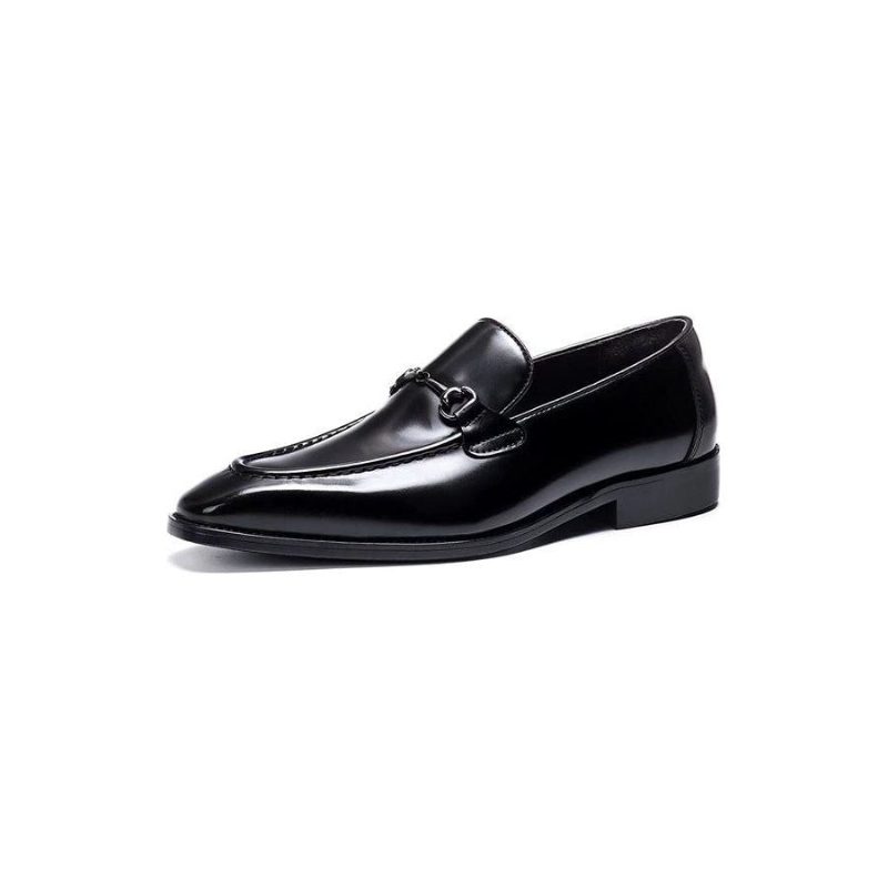 Formelle Sko Herre Elegante Slip-on Læder Kjole - Sort