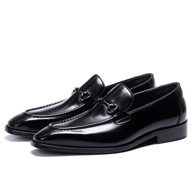 Formelle Sko Herre Elegante Slip-on Læder Kjole - Sort