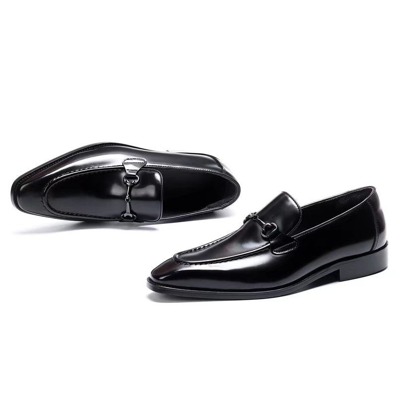 Formelle Sko Herre Elegante Slip-on Læder Kjole - Sort