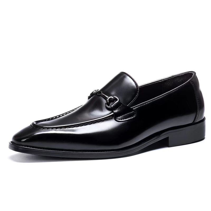 Formelle Sko Herre Elegante Slip-on Læder Kjole - Sort