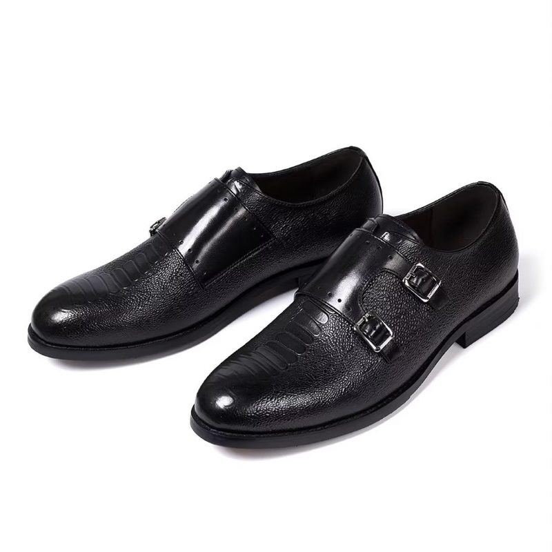 Formelle Sko Herre Executive Style Slip-on Lædersko - Sort