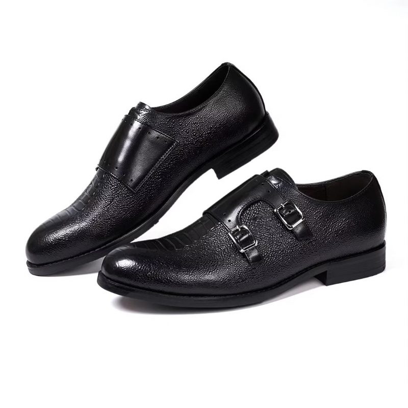 Formelle Sko Herre Executive Style Slip-on Lædersko - Sort