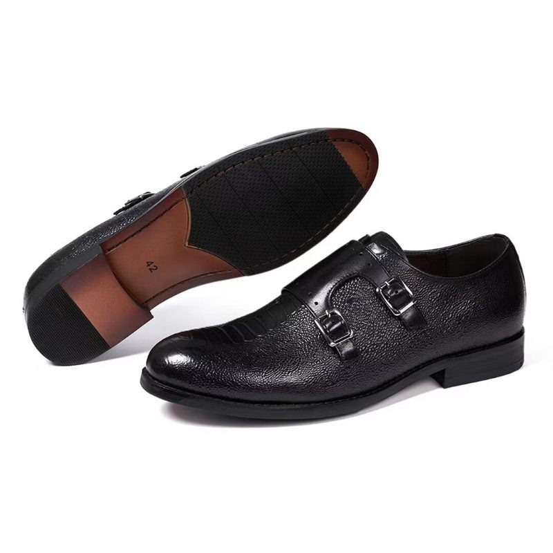 Formelle Sko Herre Executive Style Slip-on Lædersko - Sort