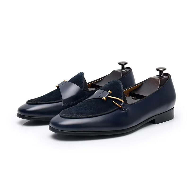 Formelle Sko Herre Klassiske Brogue Slip-ons - Sort