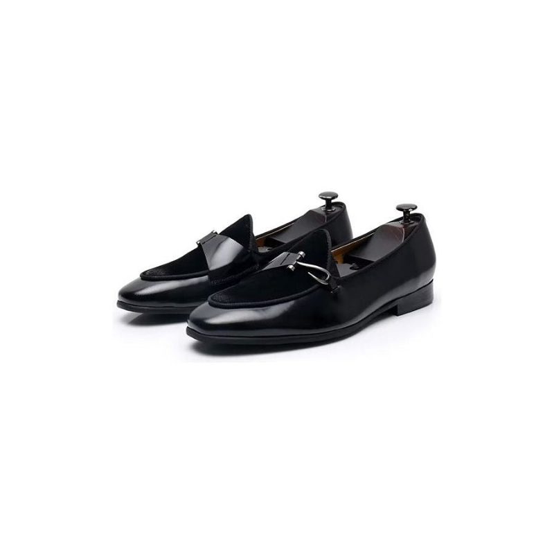 Formelle Sko Herre Klassiske Brogue Slip-ons - Sort