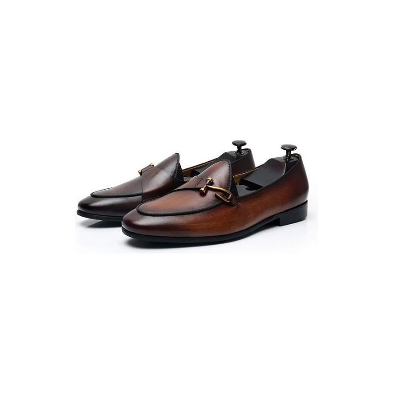 Formelle Sko Herre Klassiske Brogue Slip-ons - Brun