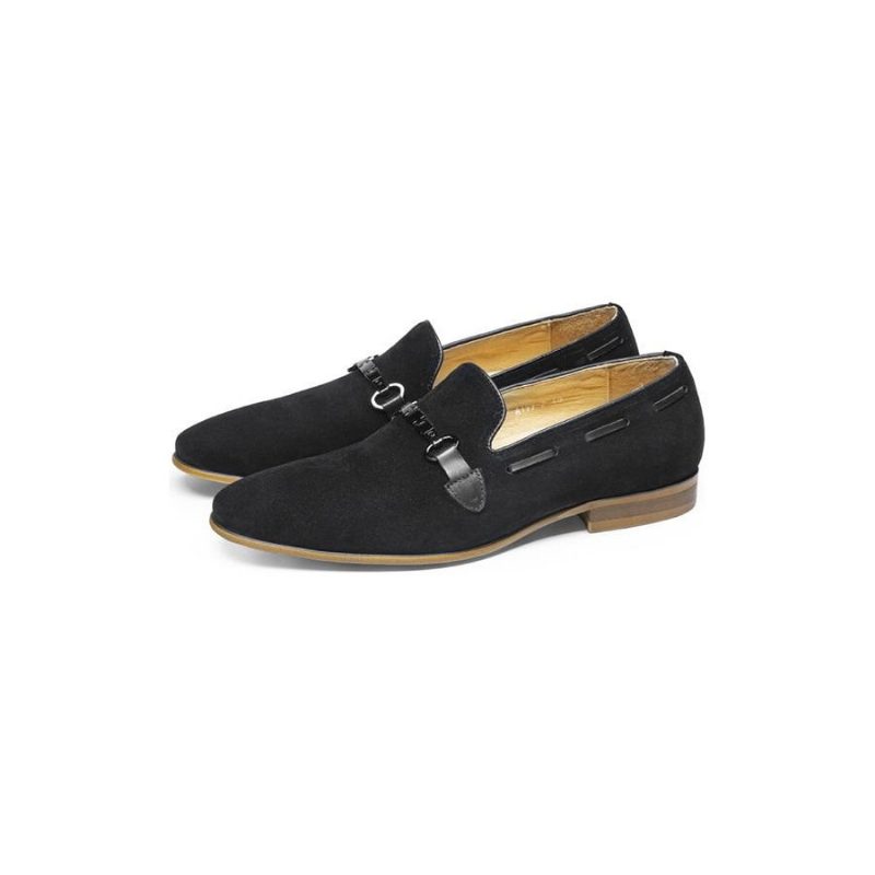 Formelle Sko Herre Klassiske Læder Slip-on Business Loafers - Sort