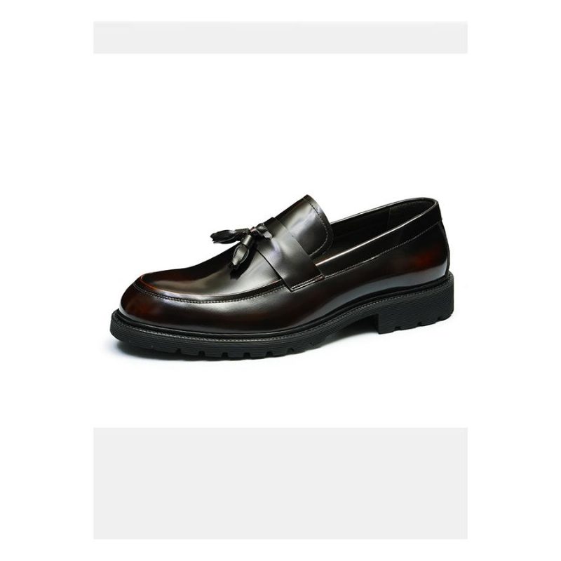 Formelle Sko Herre Klassiske Slip-on Tassel Loafers - Bourgogne