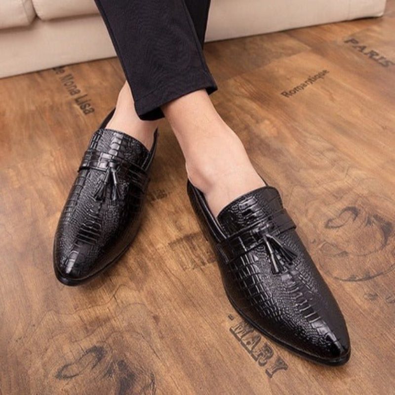 Formelle Sko Herre Læder Chic Business Loafers - Sort