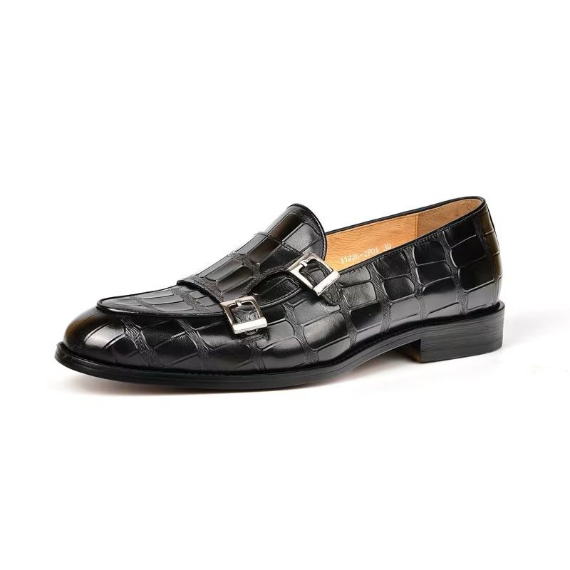 Formelle Sko Herre Med Eksotisk Tekstur Modish Monkstrap Dress